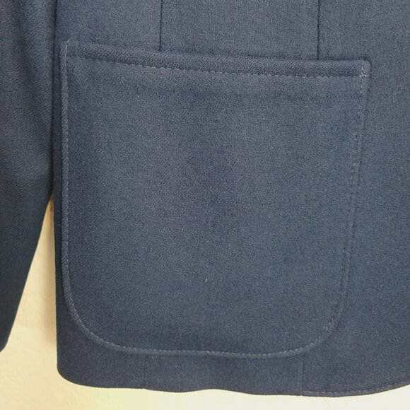 Vintage Late 1960s Pendleton Women's 3 Button Blazer Navy Blue Winter Wool Sz 10 - Picture 4 of 14